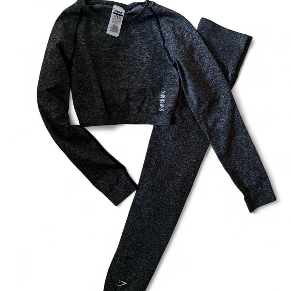 Gymshark Gray Cropped Top and Leggings Set